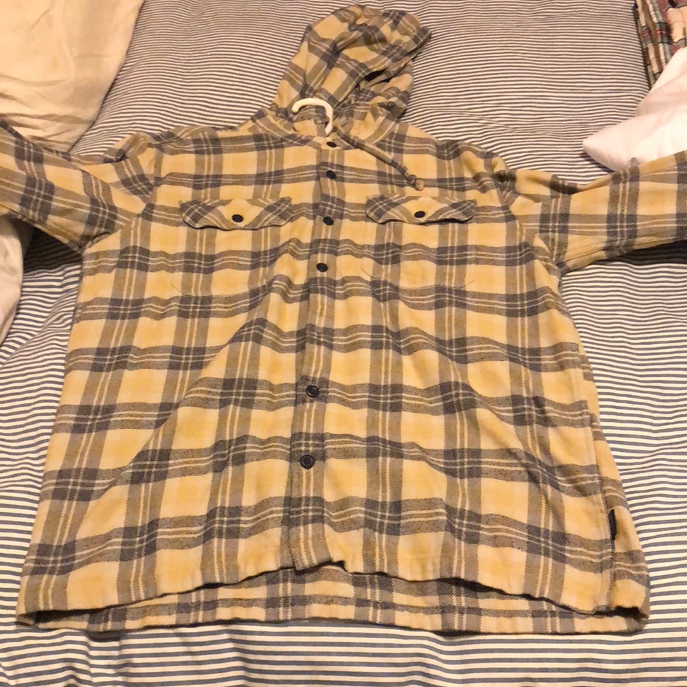Patagonia Mens Hooded Flannel Shirt